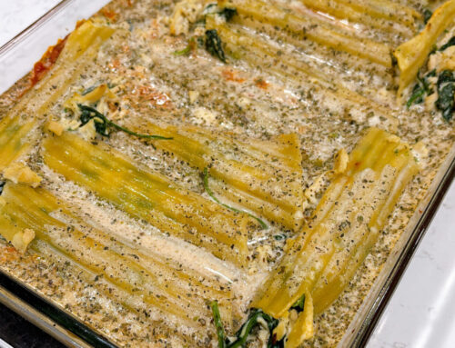 Creamy Ricotta Spinach and Chicken Cannelloni