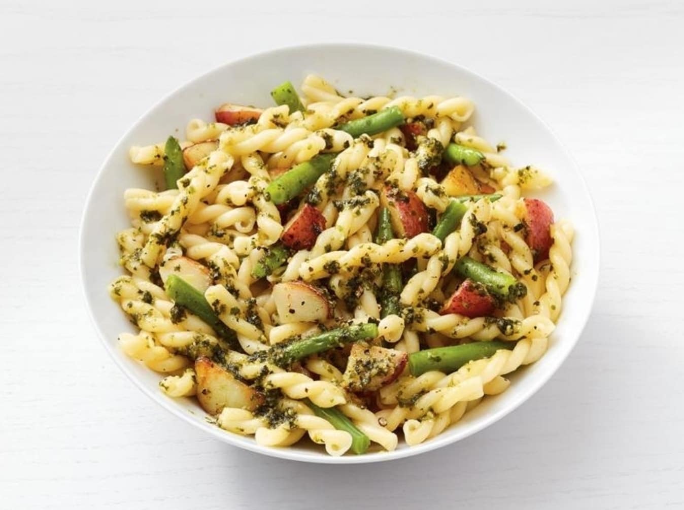 Gemelli with Pesto, Potatoes and Green Beans