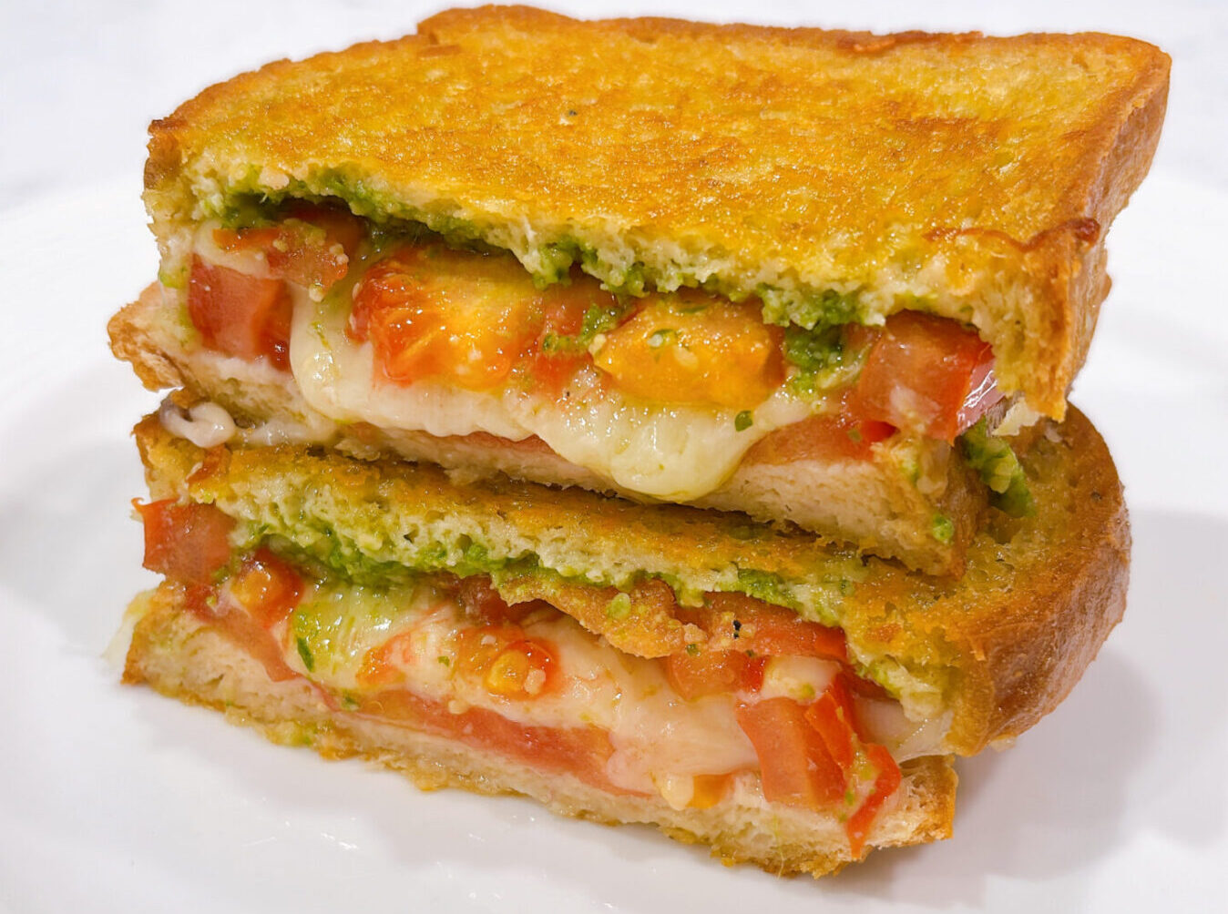 Basil Mozzarella Grilled Cheese Basil Mozzarella Grilled Cheese