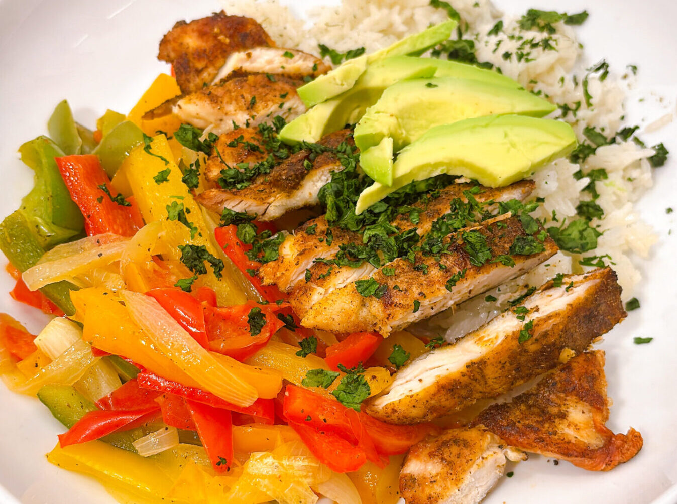 Cajun Chicken with Coriander and Lime Rice