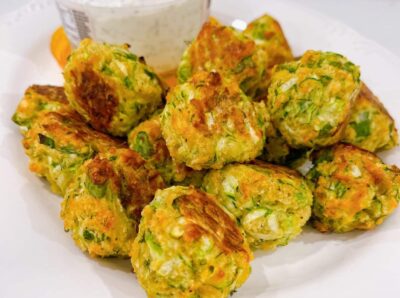 Cheesy Garlic Zucchini Bites | Vegetarian | Butter Be Tasty