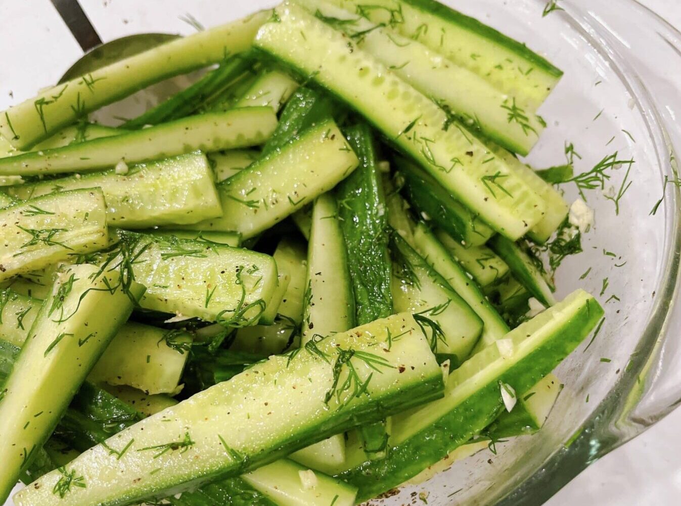 Cucumber Salad Recipe with Dill and Garlic