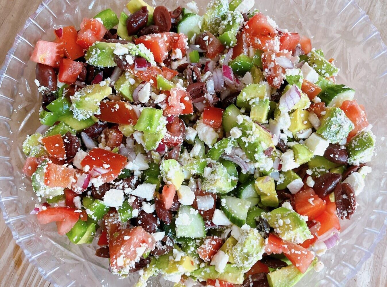 Avocado Greek Salad & Greek Salad Dressing