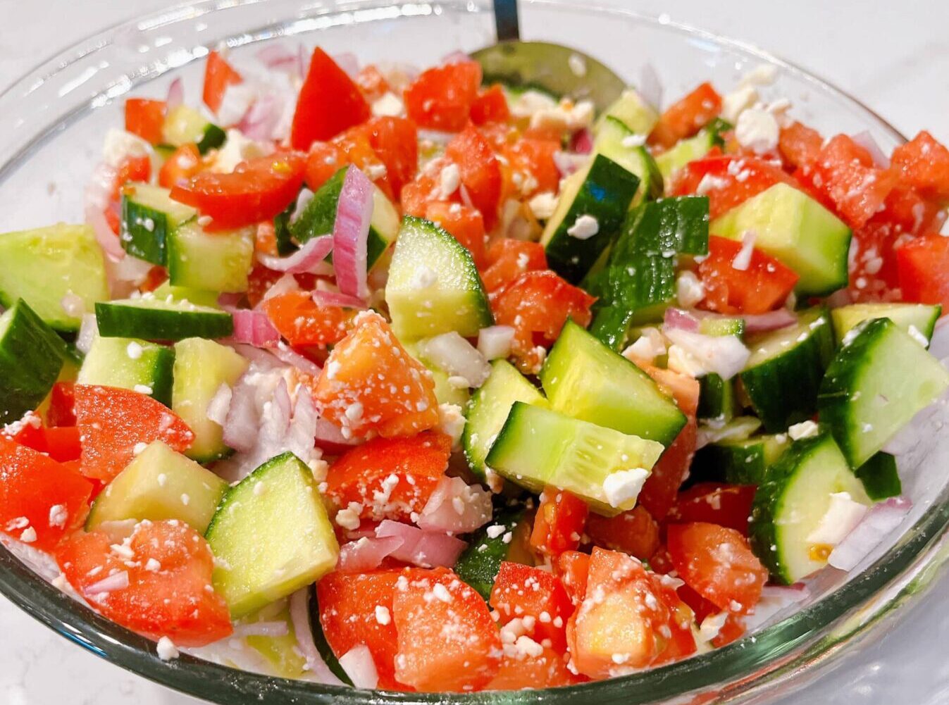 Tomato Cucumber Feta Salad