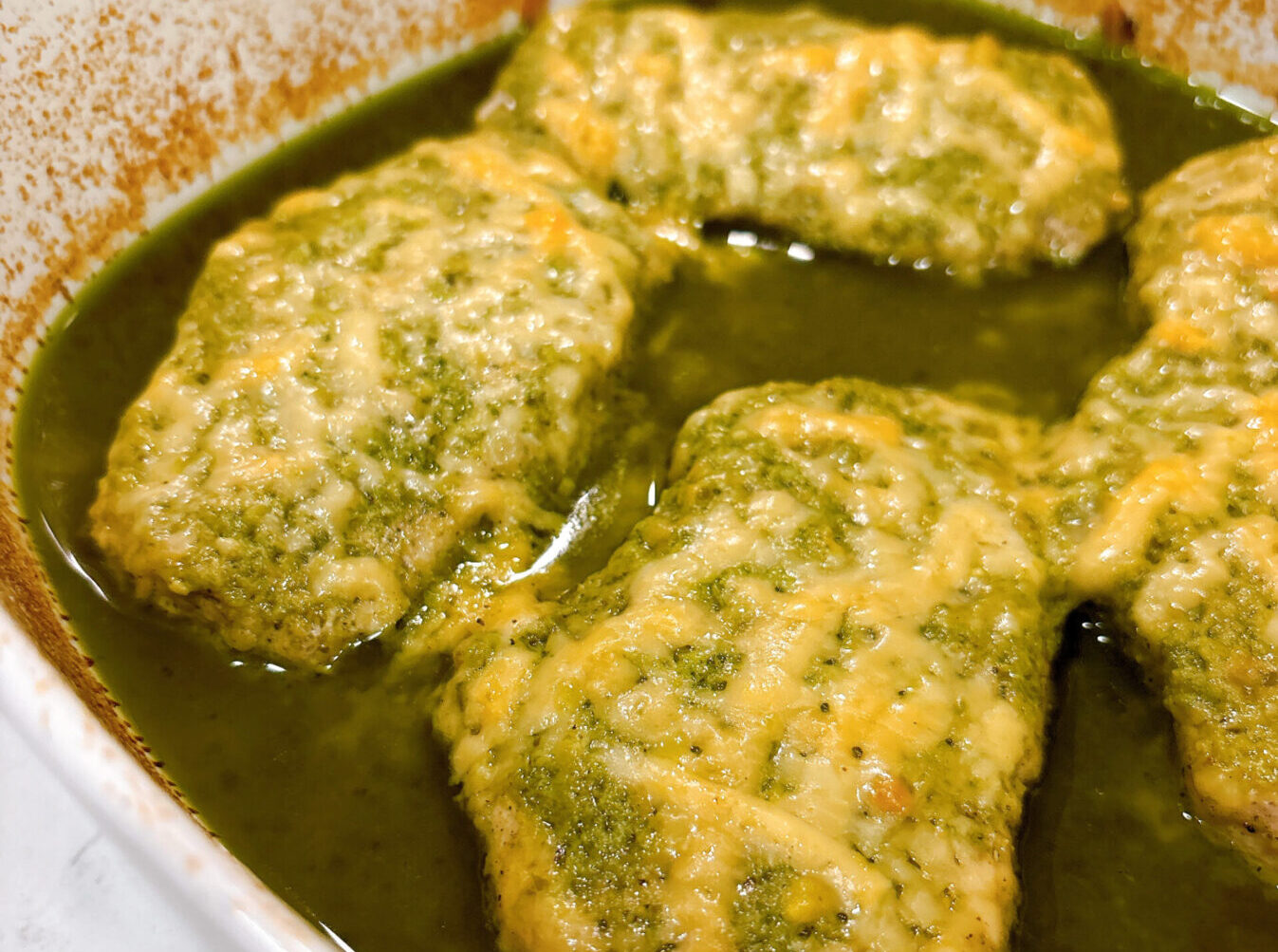 Pesto Parmesan Pork Chops