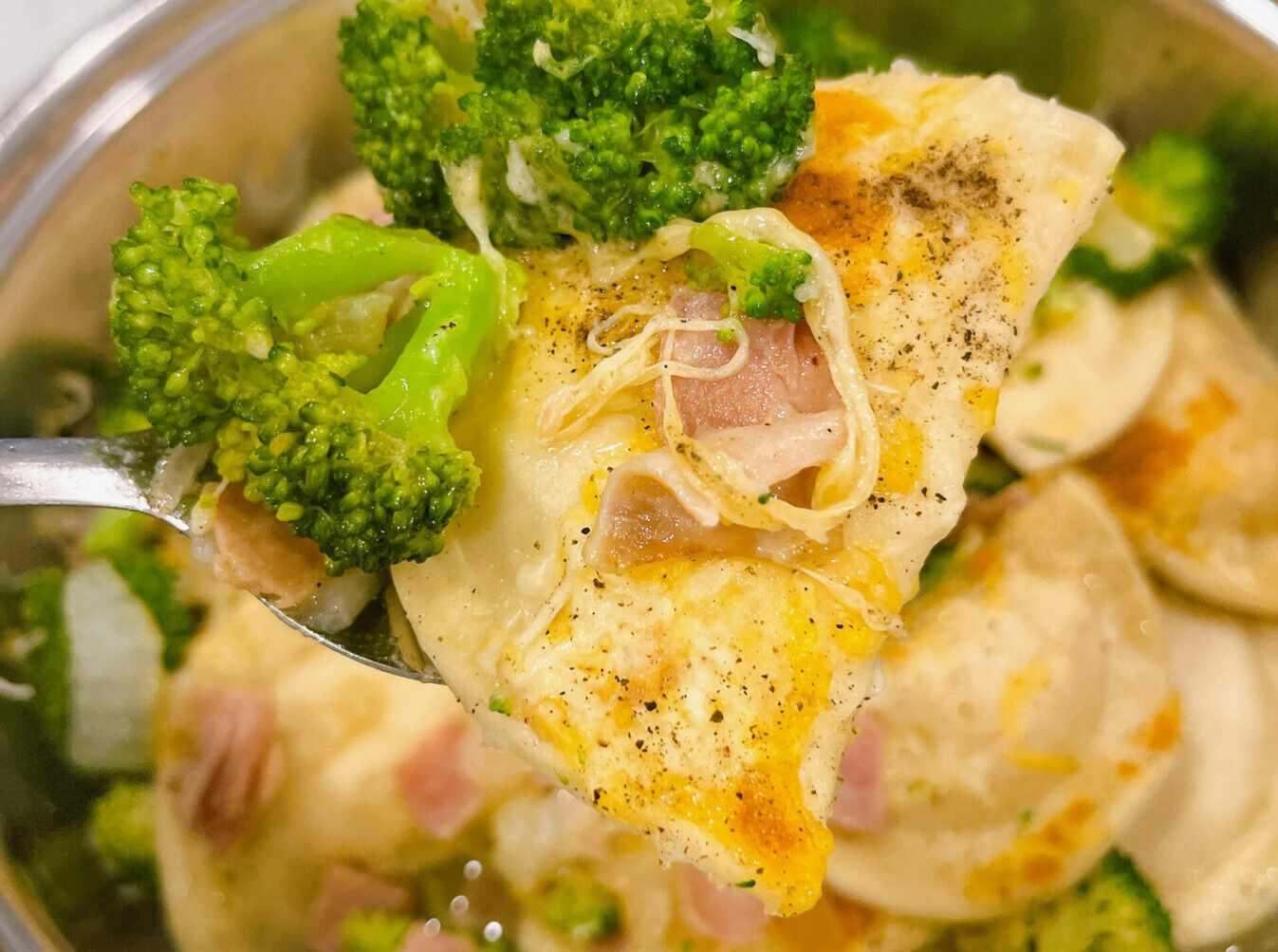Pierogi Recipe with Ham and Broccoli