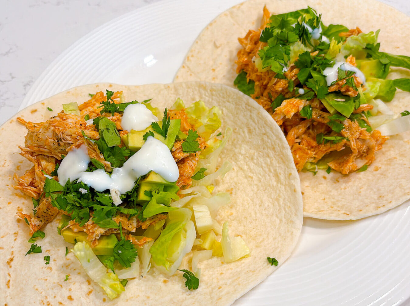 Skinny Buffalo Chicken Tacos