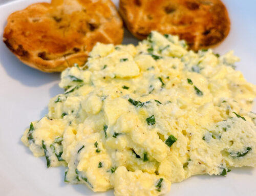 Soft Scrambled Eggs with Ricotta and Chives