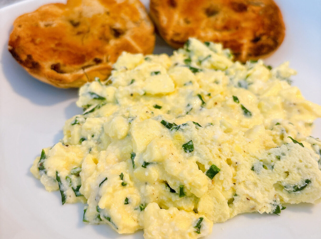 Soft Scrambled Eggs with Ricotta and Chives