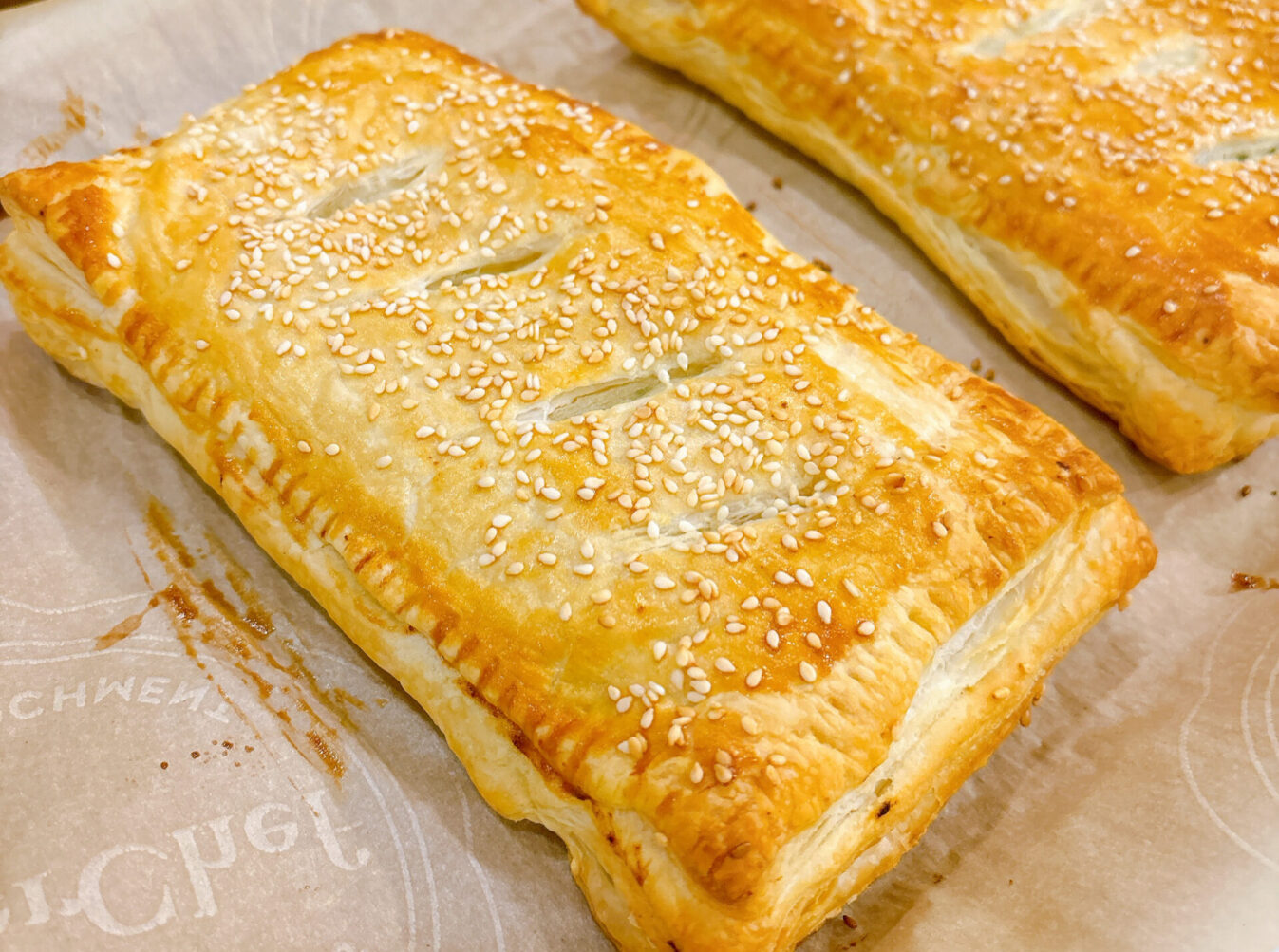 Spinach Puff Pastry Rolls with Feta & Ricotta