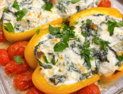 Spinach Ricotta Stuffed Peppers