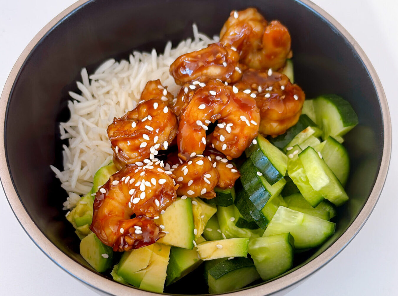 Teriyaki Shrimp Sushi Bowl