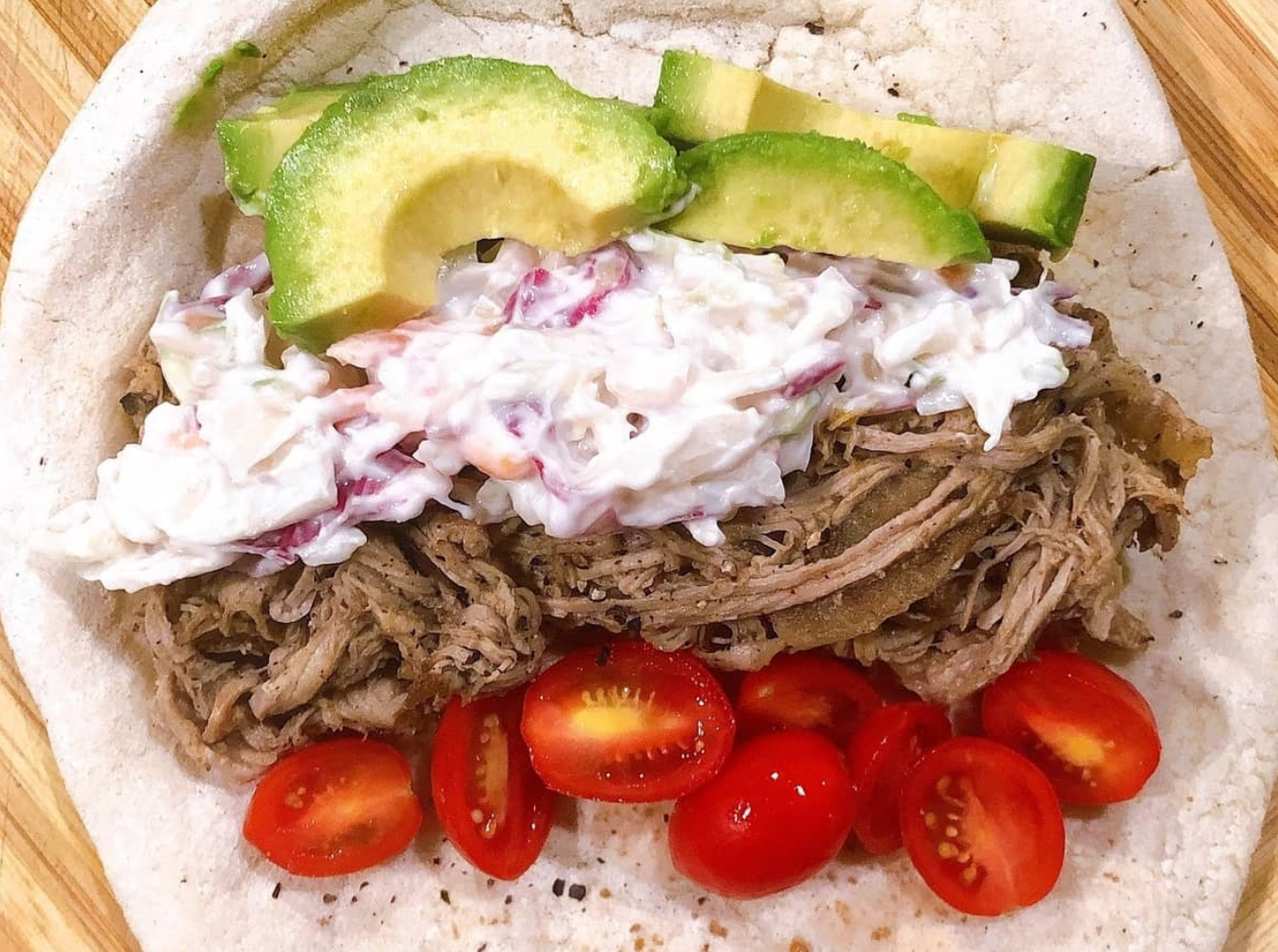 Slow Cooker Pulled Pork Gyros