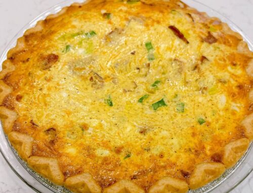 White Cheddar and Bacon Quiche