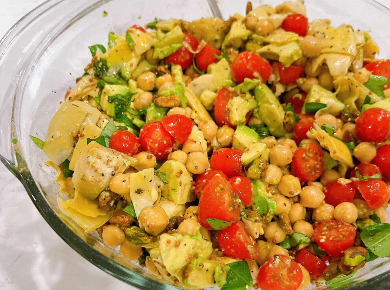 High-Protein Tomato & Basil Salad with Chickpeas