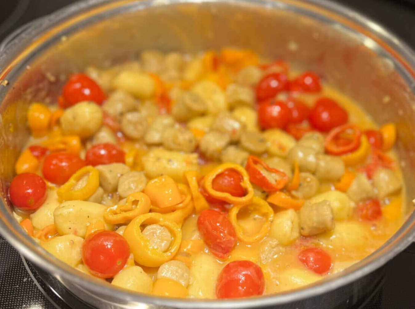 Fresh Gnocchi & Summer Squash with Tomatoes & Sweet Peppers