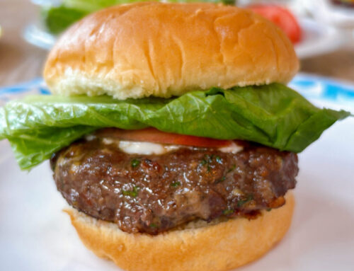 Burgers Stuffed with Blue Cheese and Bacon