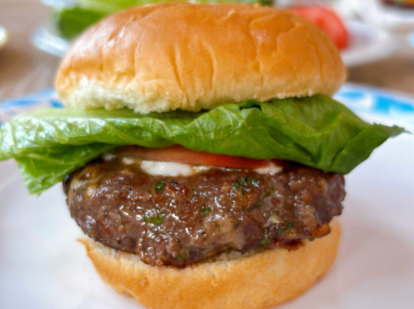 Burgers Stuffed with Blue Cheese and Bacon