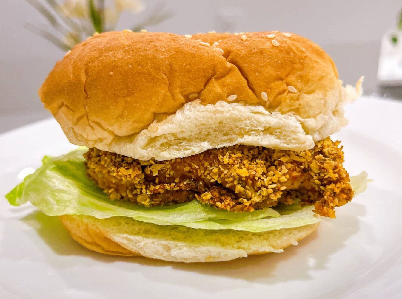 High Protein Meal Prep KFC Zinger Burger