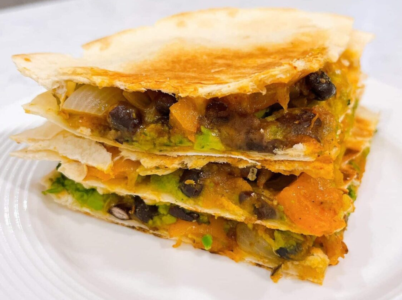 Avocado Black Bean Quesadillas