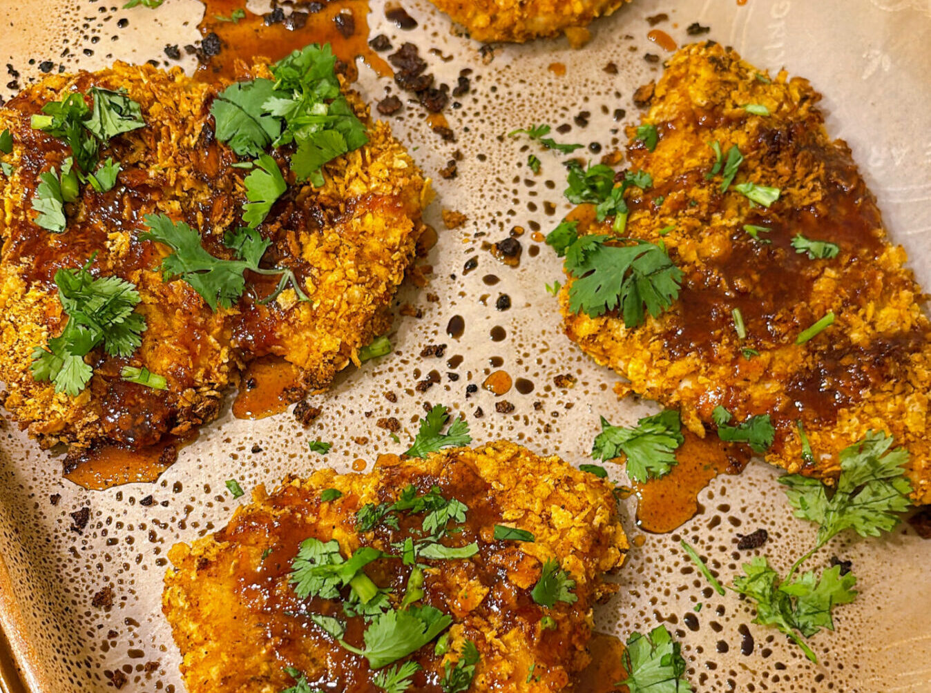 Baked Crunchy Hot Honey Chicken