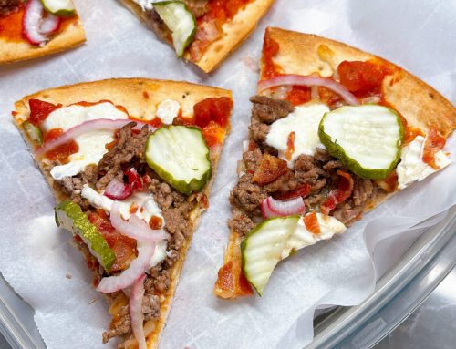 Thin Crust Bacon Cheeseburger Pizza