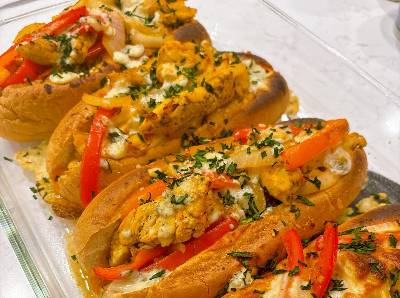 Baked Buffalo Chicken Subs