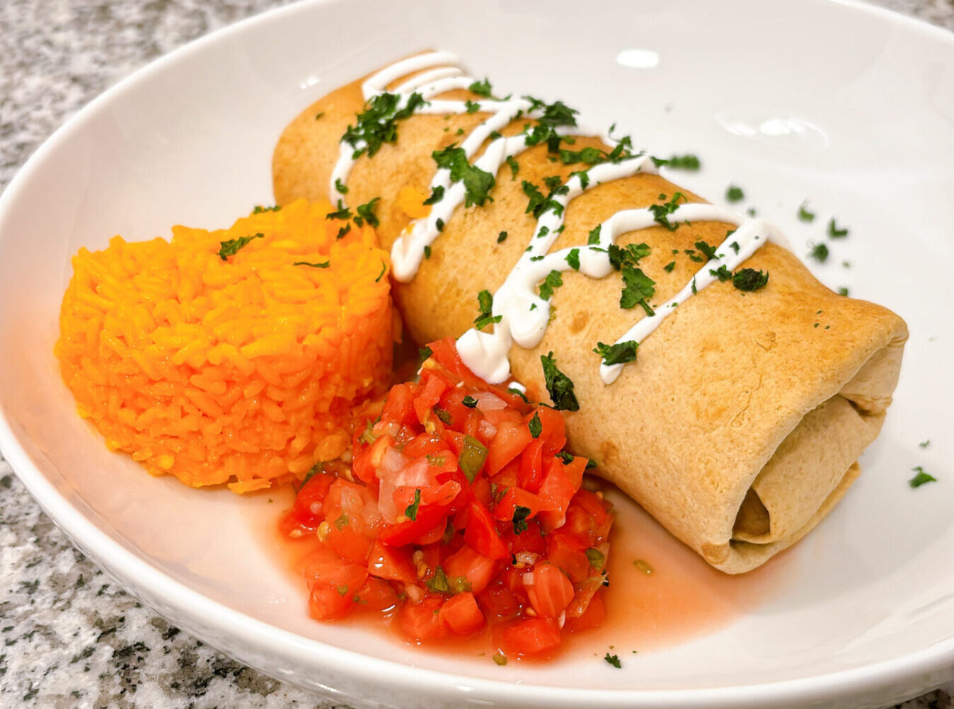 Creamy Chicken Chimichanga