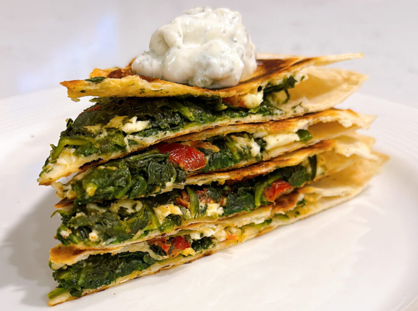 Greek Quesadillas with Tsatziki