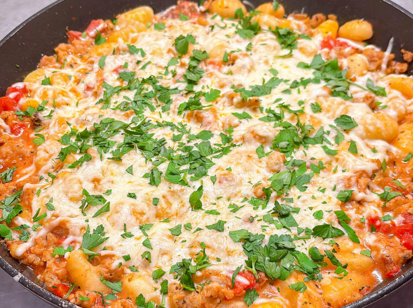 Cheesy Gnocchi and Sausage Skillet