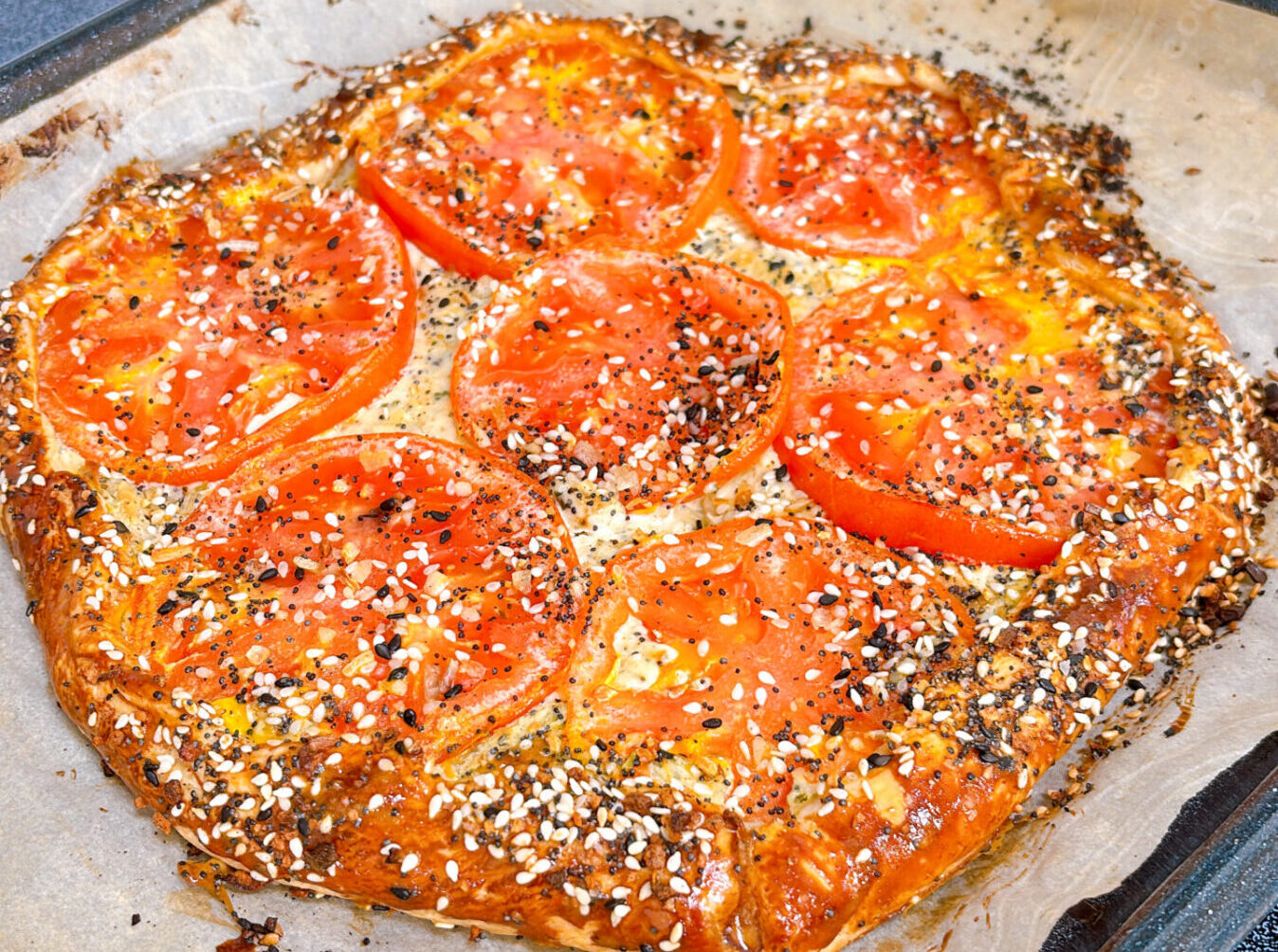 “Everything Bagel” Tomato Tart