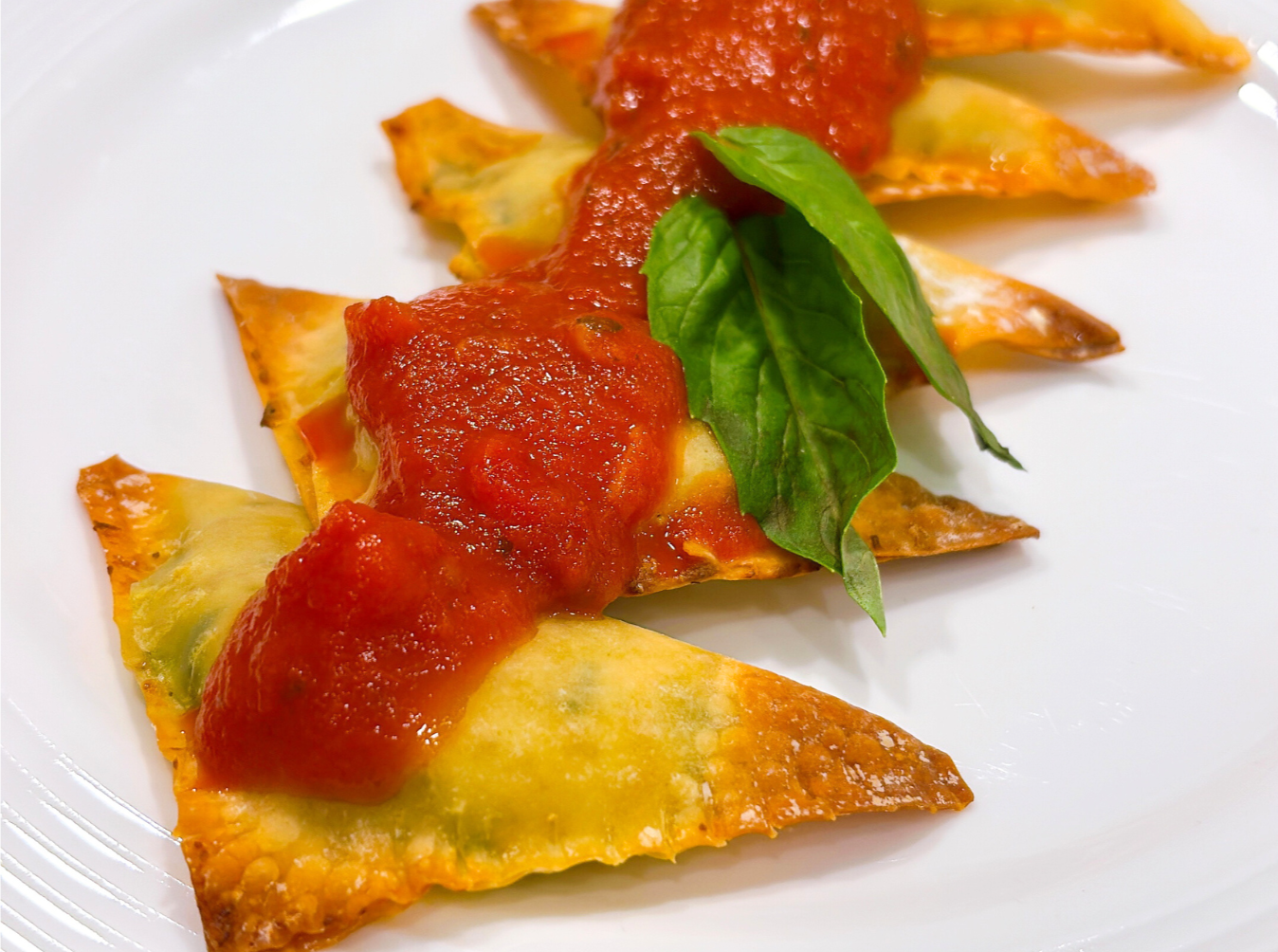 EASY Three Cheese Baked Ravioli