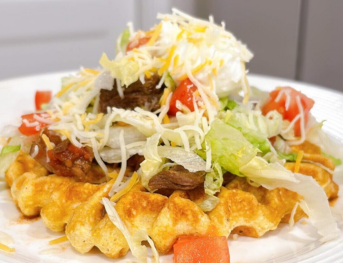 Cornbread Waffles with Chili and Fixins’