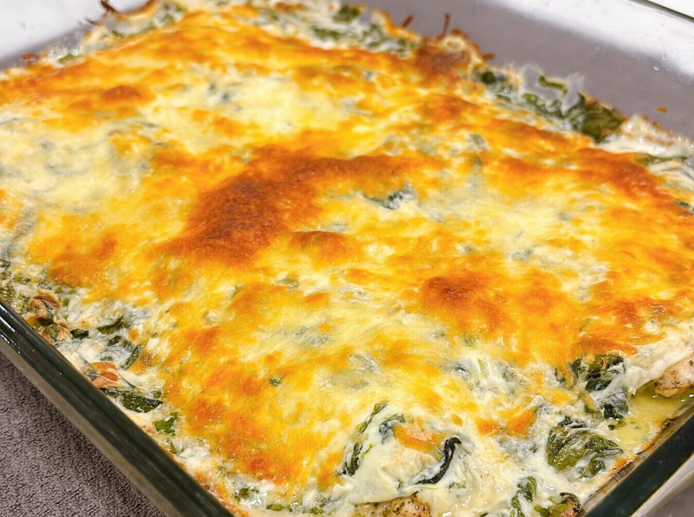 Chicken and Spinach Casserole with Cream Cheese