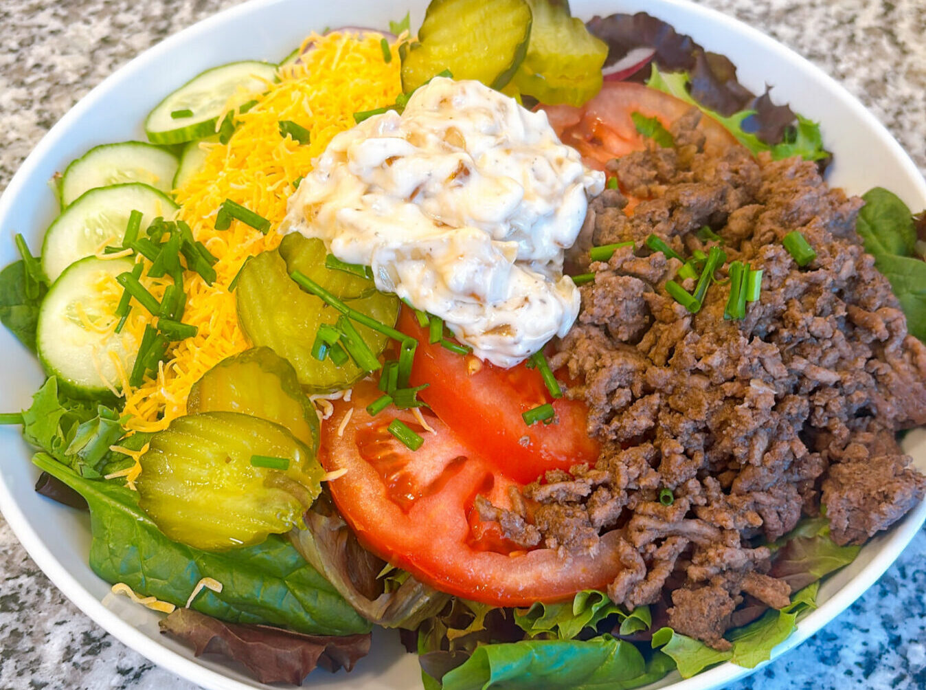 Burger Bowls with Caramelized Onion Aioli