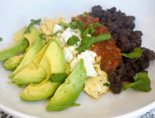 Cilantro Scramble with Spiced Black Beans