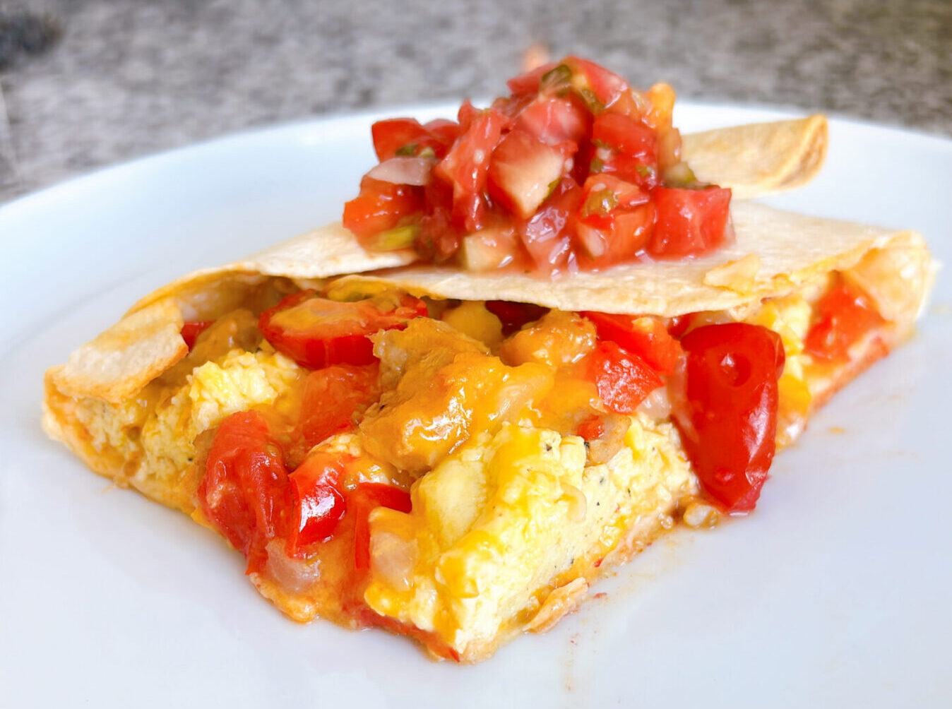 Breakfast Sheet Pan Quesadilla