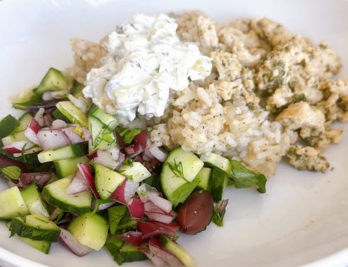 Healthy Greek Ground Chicken Bowls