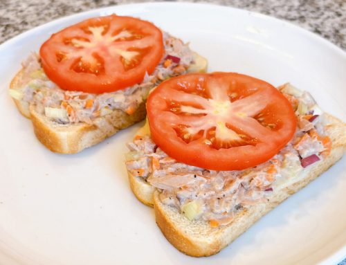 Open-Faced Tuna Melt Sandwich