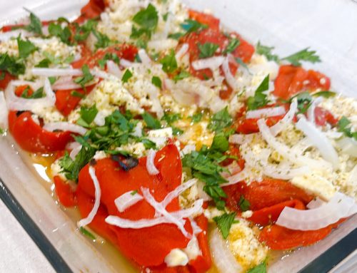 Greek Oven-Baked Feta Stuffed Peppers
